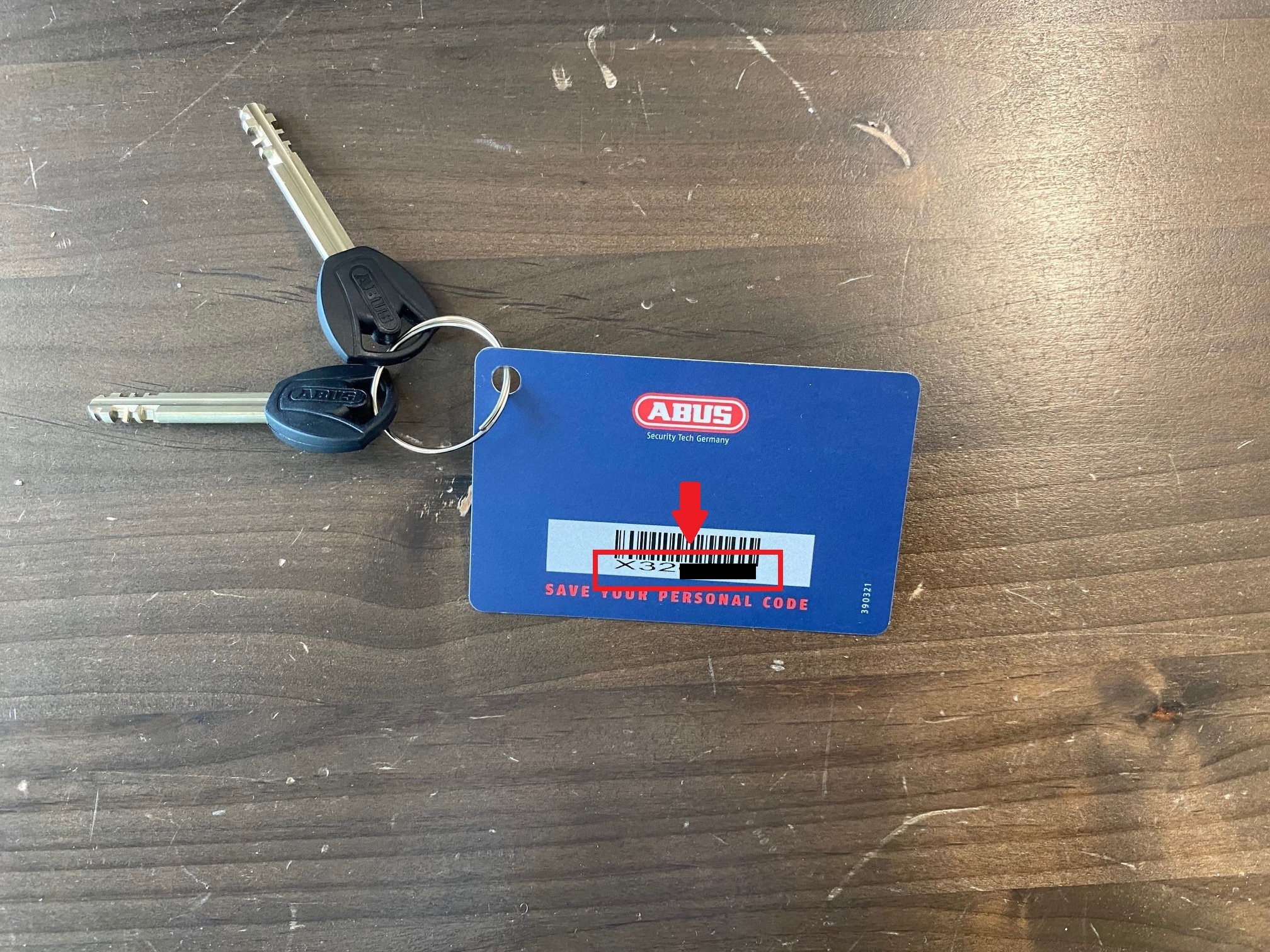 Abus best sale lock code