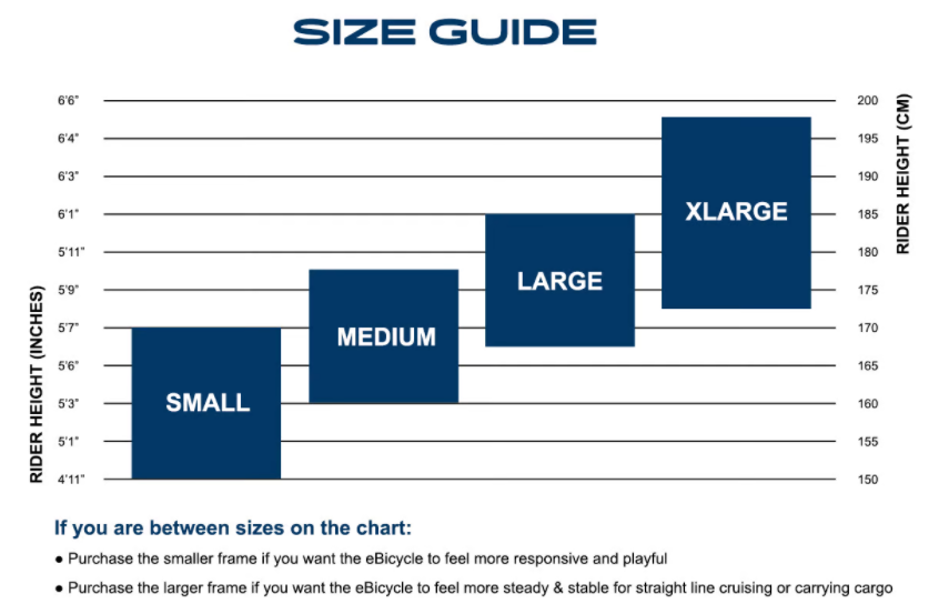 Step through discount bike size guide